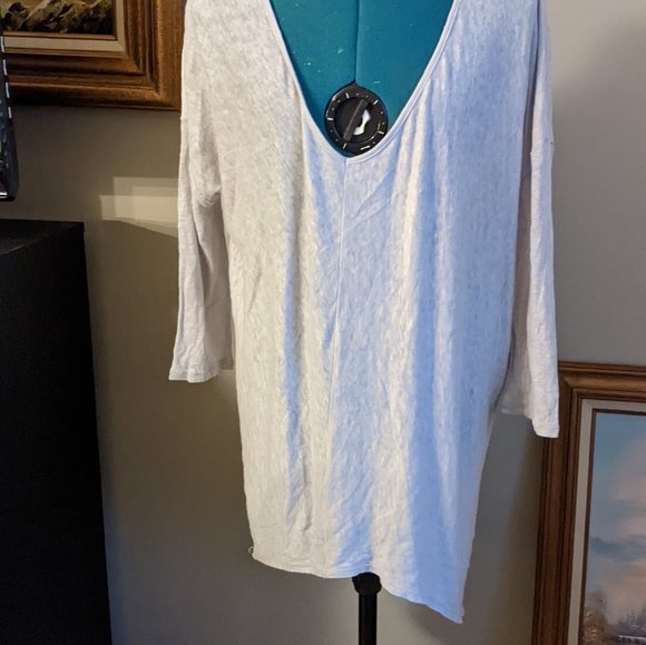 Oversized Bobi Gray Tshirt Dress - Size Small - Picture 5 of 7